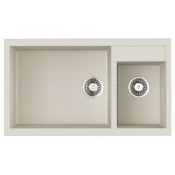 Кухонная мойка Omoikiri Tedori 86-2-LB-WH Tetogranit/белый