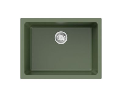 Кухонная мойка из керамики Omoikiri Okinoshima 61-U/I-OL Natceramic/olive