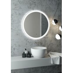 Зеркало Континент Planet White LED D800 ореольная теплая подсветка и Б/К сенсор