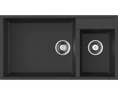 Кухонная мойка Omoikiri Tedori 85-2-U-BL Tetogranit/черный