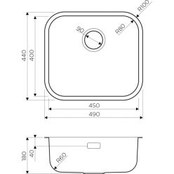 Мойка кухонная Omoikiri Omi 49-U-AB 4993067 латунь