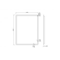 Зеркало Roxen Irida Smart Touch 60x80 с LED подсветкой и бесконтактным управлением