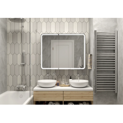 Шкаф с зеркалом Континент Elliott LED 100x80 с подсветкой и сенсорным управлением