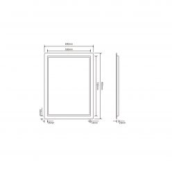 Зеркало Roxen Gotem 60x80 с LED подсветкой