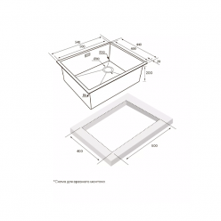 Кухонная мойка PAULMARK NEXT-SKEW 54 UNI PM885444-BS