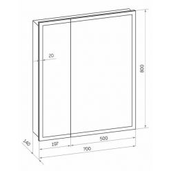 Шкаф с зеркалом Континент Reflex LED 70x80 с подсветкой и датчиком движения