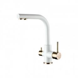 Смеситель PAULMARK ESSEN Es213011-431BR (белый матовый/бронза)