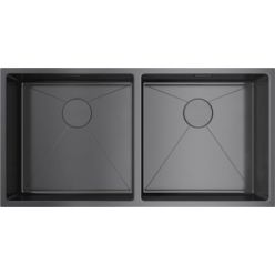 Кухонная мойка из нержавейки Omoikiri Taki 86-2-U/IF-GM вороненая сталь