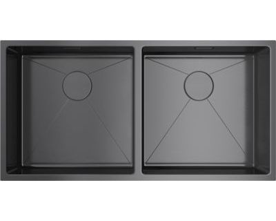 Кухонная мойка из нержавейки Omoikiri Taki 86-2-U/IF-GM вороненая сталь