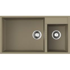 Кухонная мойка Omoikiri Tedori 85-2-U-CH Tetogranit/шампань