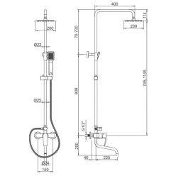 Душевая стойка Ledeme L2443