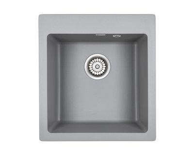 Кухонная Мойка Paulmark KANTE 45 PM104651-GRM (серый металлик)