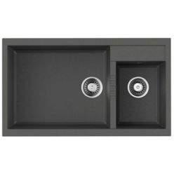 Кухонная мойка Omoikiri Tedori 86-2-LB-PL Tetogranit/платина