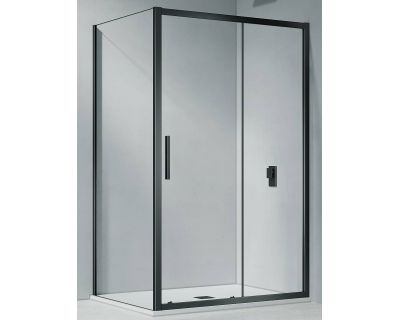 Душевая дверь Good Door Cofe WTW-140-C-B, 140 х 190 см, стекло прозрачное, профиль черный, КФ00013