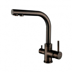 Смеситель PAULMARK ESSEN Es213011-GM, (черный/вороненая сталь)