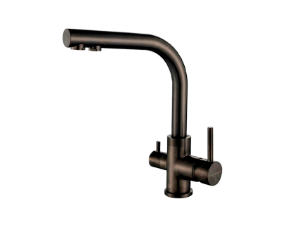 Смеситель PAULMARK ESSEN Es213011-GM, (черный/вороненая сталь)