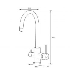 Смеситель для кухни Paulmark Essen Es213211-402 серый металлик