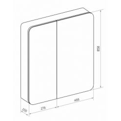 Шкаф с зеркалом Континент Eltoro LED 76x85 с подсветкой и сенсорным управлением