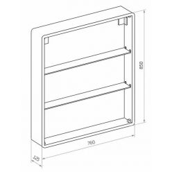 Шкаф с зеркалом Континент Eltoro LED 76x85 с подсветкой и сенсорным управлением