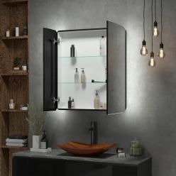 Шкаф с зеркалом Континент Eltoro LED 76x85 с подсветкой и сенсорным управлением