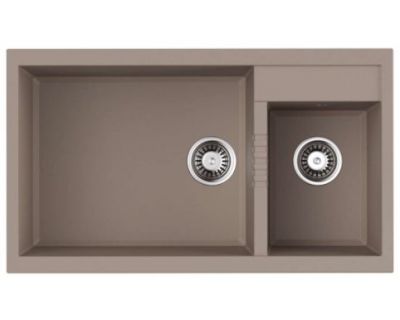 Кухонная мойка Omoikiri Tedori 86-2-LB-SA Tetogranit/бежевый