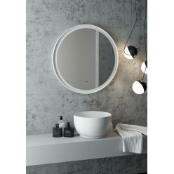 Зеркало Континент Planet White LED D1000 ореольная холодная подсветка и Б/К сенсор