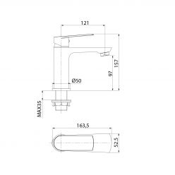 Смеситель для умывальника, Plank, IDDIS, PLASB00i01