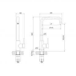 Смеситель для кухни, Kitchen, IDDIS, K05STL0i05