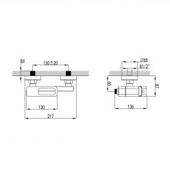 Смеситель для ванны, графит, Slide, IDDIS, SLIGM00i02