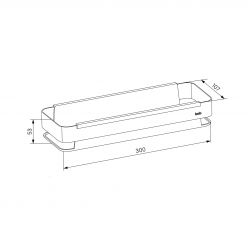 Полка, нержавеющая сталь,черная, SHE13SBi44, ID