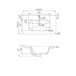 Тумба с умывальником, подвесная, 80 см, белая, Edifice, IDDIS, EDI80W0i95K