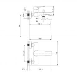 Смеситель для ванны, Bridge, IDDIS, BRDSB00i02WA