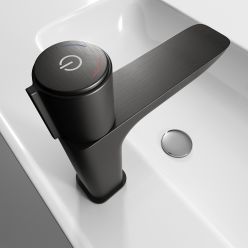 Смеситель для умывальника с инновационным управлением Push Control, графит, Slide, IDDIS, SLIGMBTi01