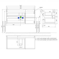 Тумба с умывальником, подвесная, 100 см, белая, Edifice, IDDIS, EDI10W1i95K