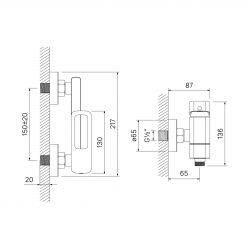 Смеситель для ванны, Slide, IDDIS, SLISB00i02WA