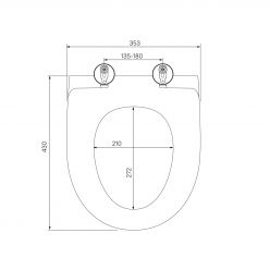 Сиденье для унитаза, дюропласт, Soft Close, Easy Fix, IDDIS, 003DPSEi31