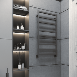 Полотенцесушитель водяной Stinox Ancona 50x100 черный матовый