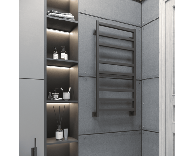 Полотенцесушитель водяной Stinox Ancona 50x100 черный матовый