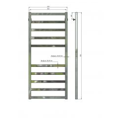 Полотенцесушитель водяной Stinox Ancona 50x120 черный матовый