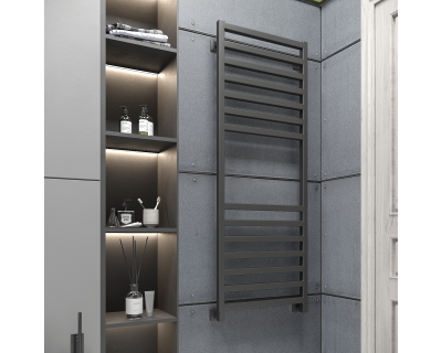 Полотенцесушитель водяной Stinox Ancona 50x140 черный матовый