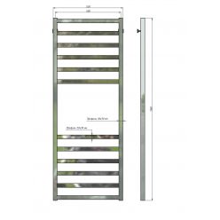 Полотенцесушитель водяной Stinox Ancona 50x140 белый глянец
