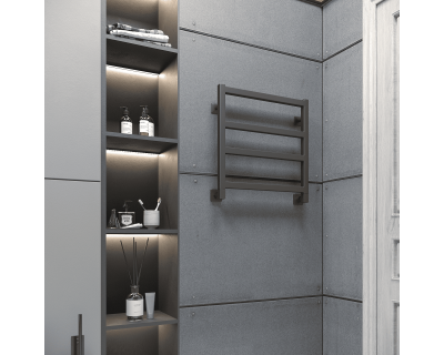 Полотенцесушитель водяной Stinox Ancona 50x50 черный матовый