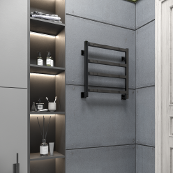 Полотенцесушитель водяной Stinox Ancona 50x50 черный глянец