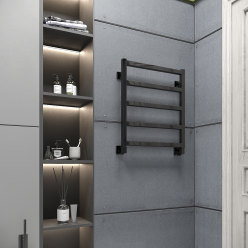Полотенцесушитель водяной Stinox Ancona 50x60 черный глянец