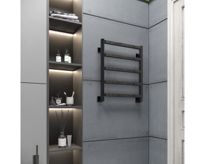 Полотенцесушитель водяной Stinox Ancona 50x60 черный глянец