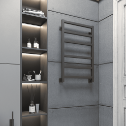 Полотенцесушитель водяной Stinox Ancona 50x80 черный матовый