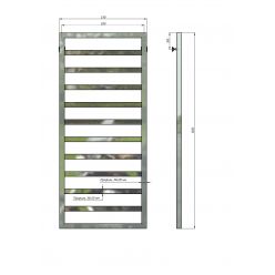 Полотенцесушитель водяной Stinox Bergamo 50x120 золото глянец