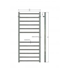 Полотенцесушитель водяной Stinox Classic 50x120 черный глянец