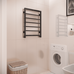 Полотенцесушитель водяной Stinox Corsa 50x70 черный глянец