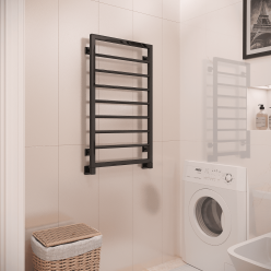 Полотенцесушитель водяной Stinox Corsa 50x90 черный глянец